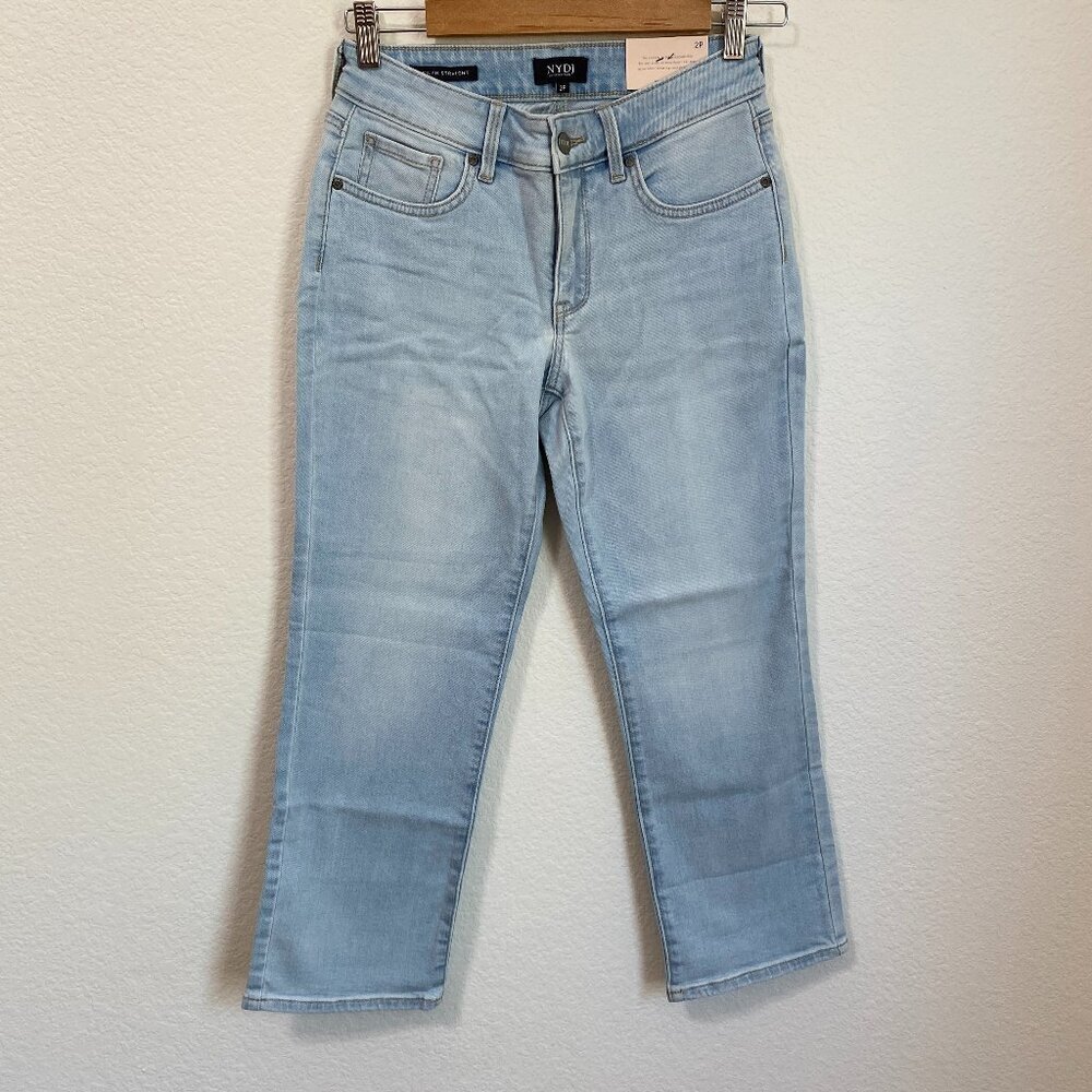 NYDJ Marilyn Straight Ankle Jeans in Brightside Size 2P NWT